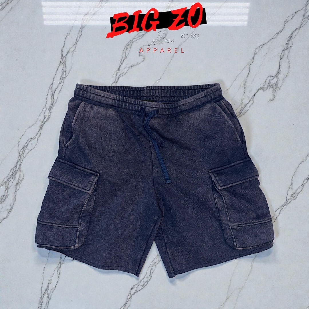 Relaxed Cargo Shorts - Navy