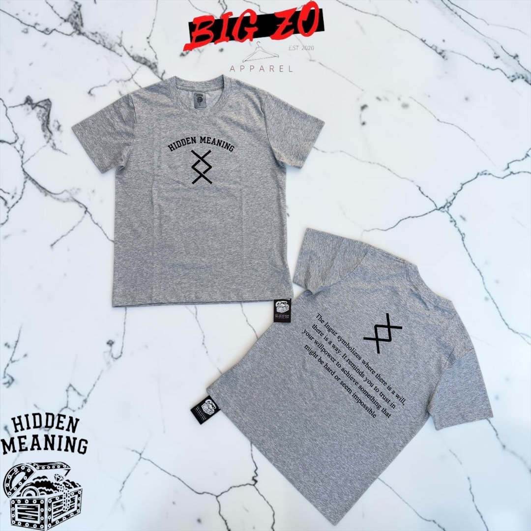 Hidden Meaning Inguz T-shirt - Grey