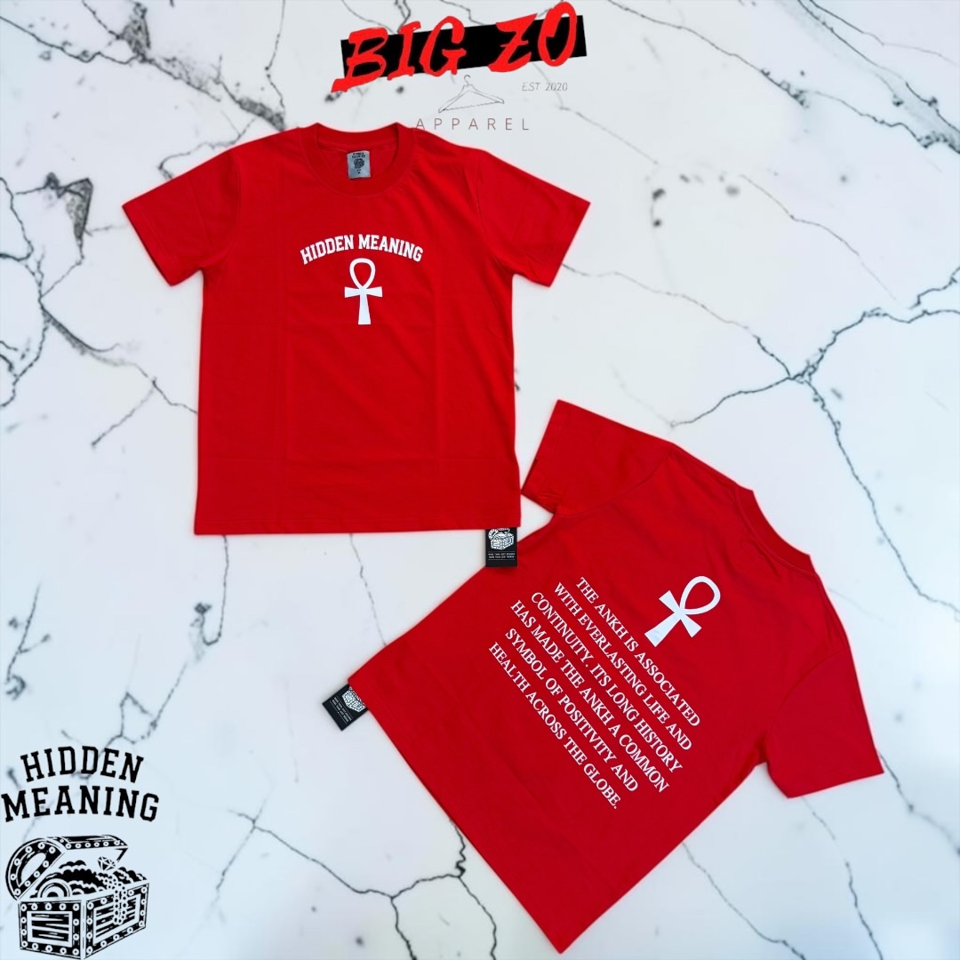 Hidden Meaning Ankh T-shirt - Red